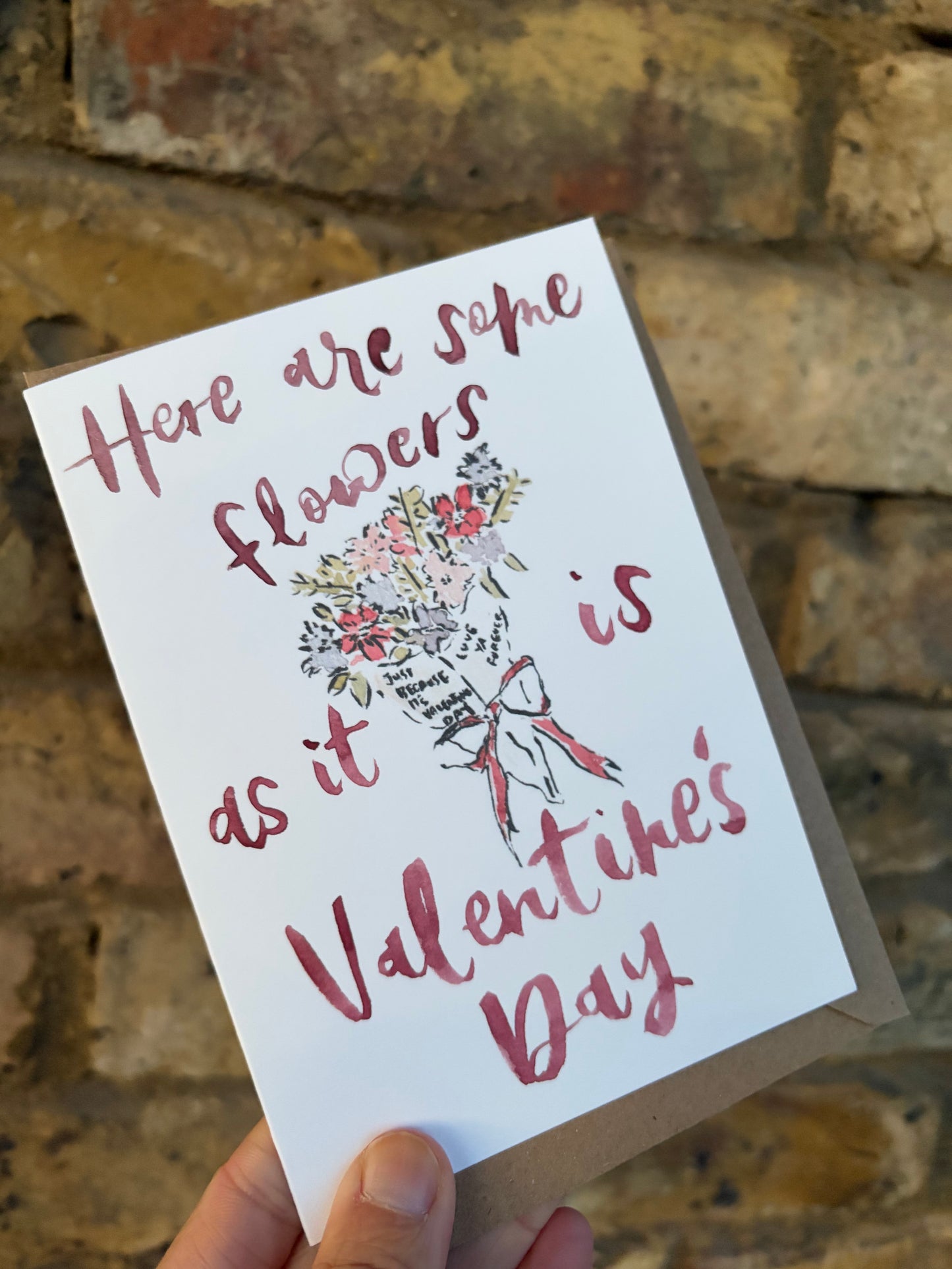 Here are some flowers for Valentine's Day card | Galentine's