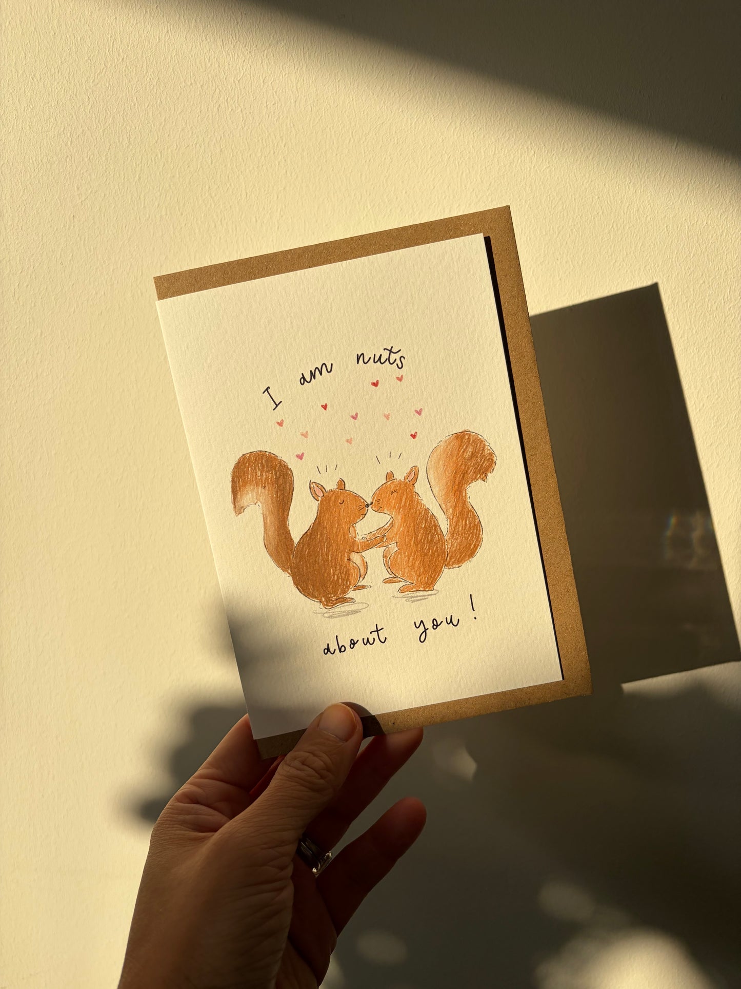 I am nuts about your squirrel Valentine's Day card