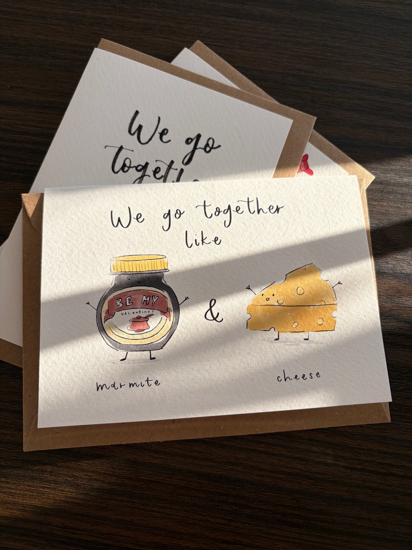 Marmite and cheese Valentine's Day card