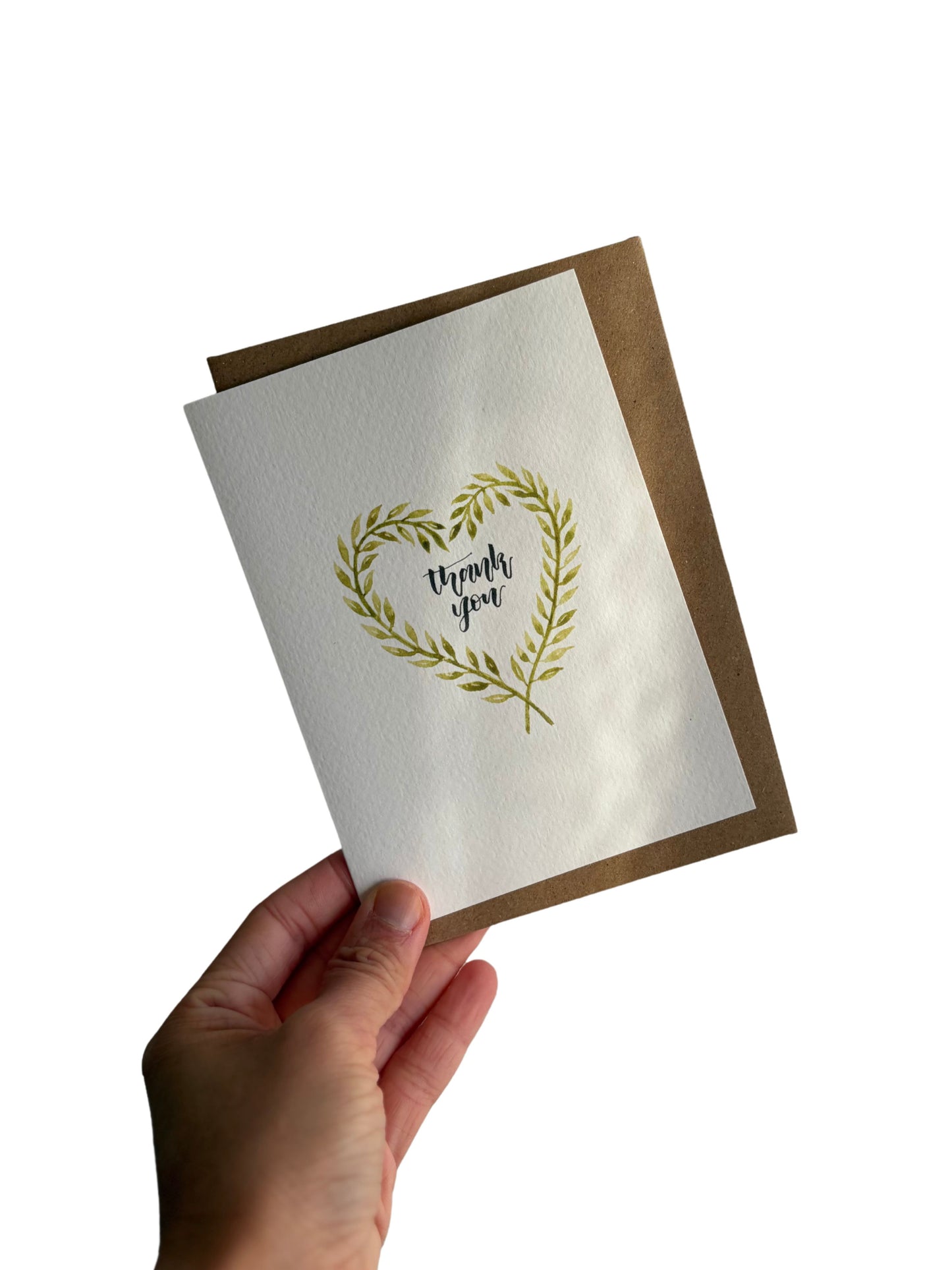 Thank you floral wreath card