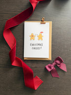 Gingerbread Christmas Card Funny Cute Cocktails Festive Greeting Card Baking