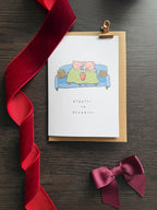 Pigs in Blankets Christmas Card | Foodie Pun Card