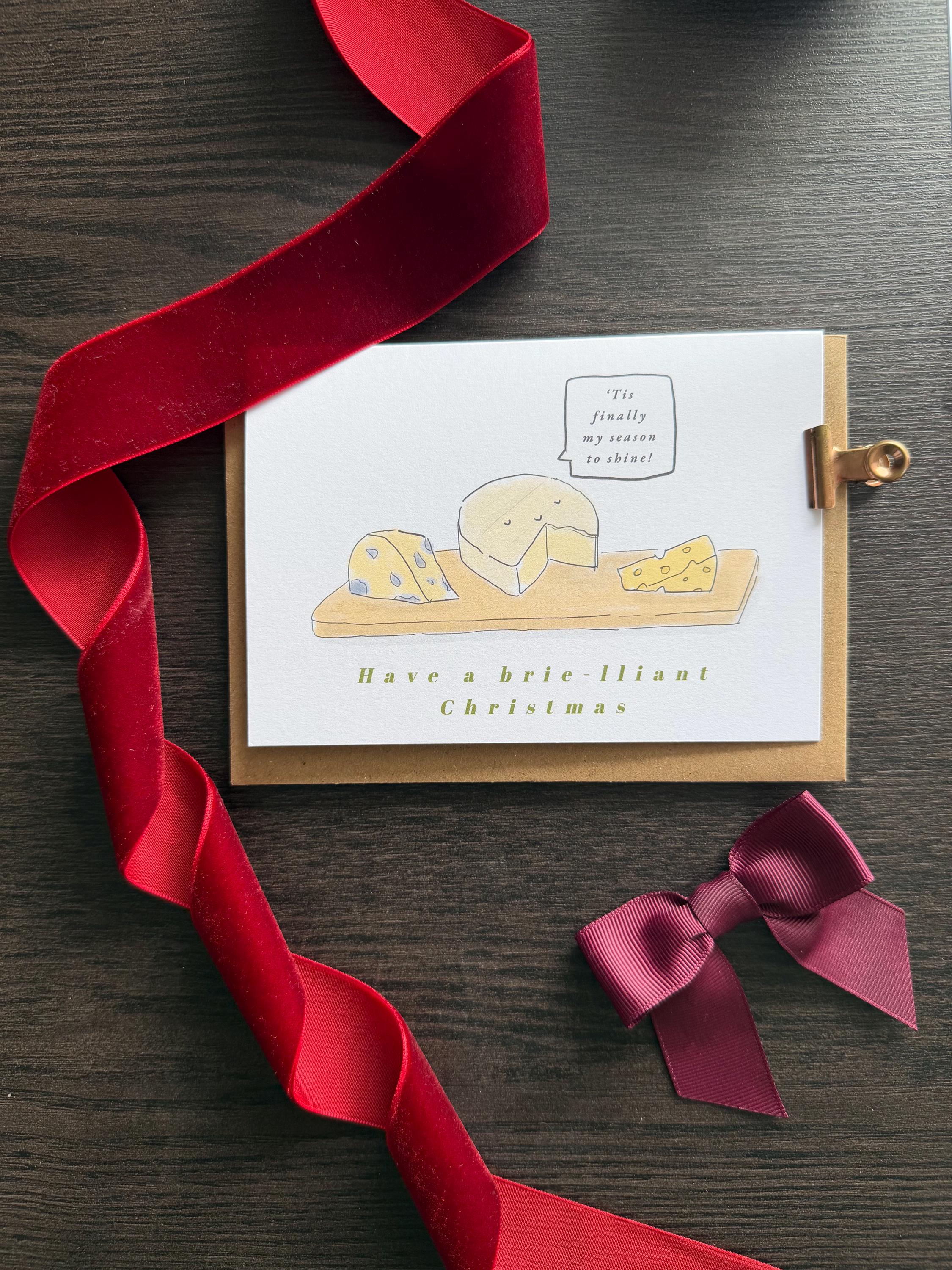 Funny Cheese Christmas Card | Pun Greeting Card