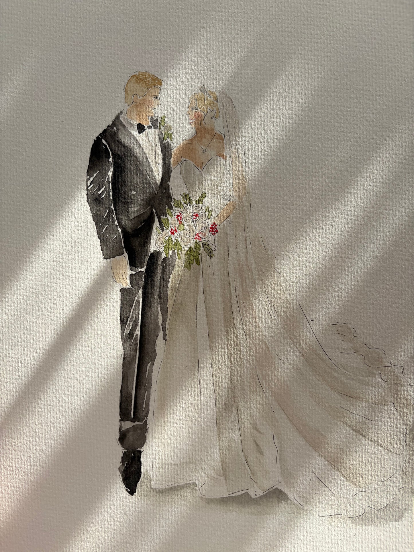 Personalised wedding portrait | Engagement | Wedding day