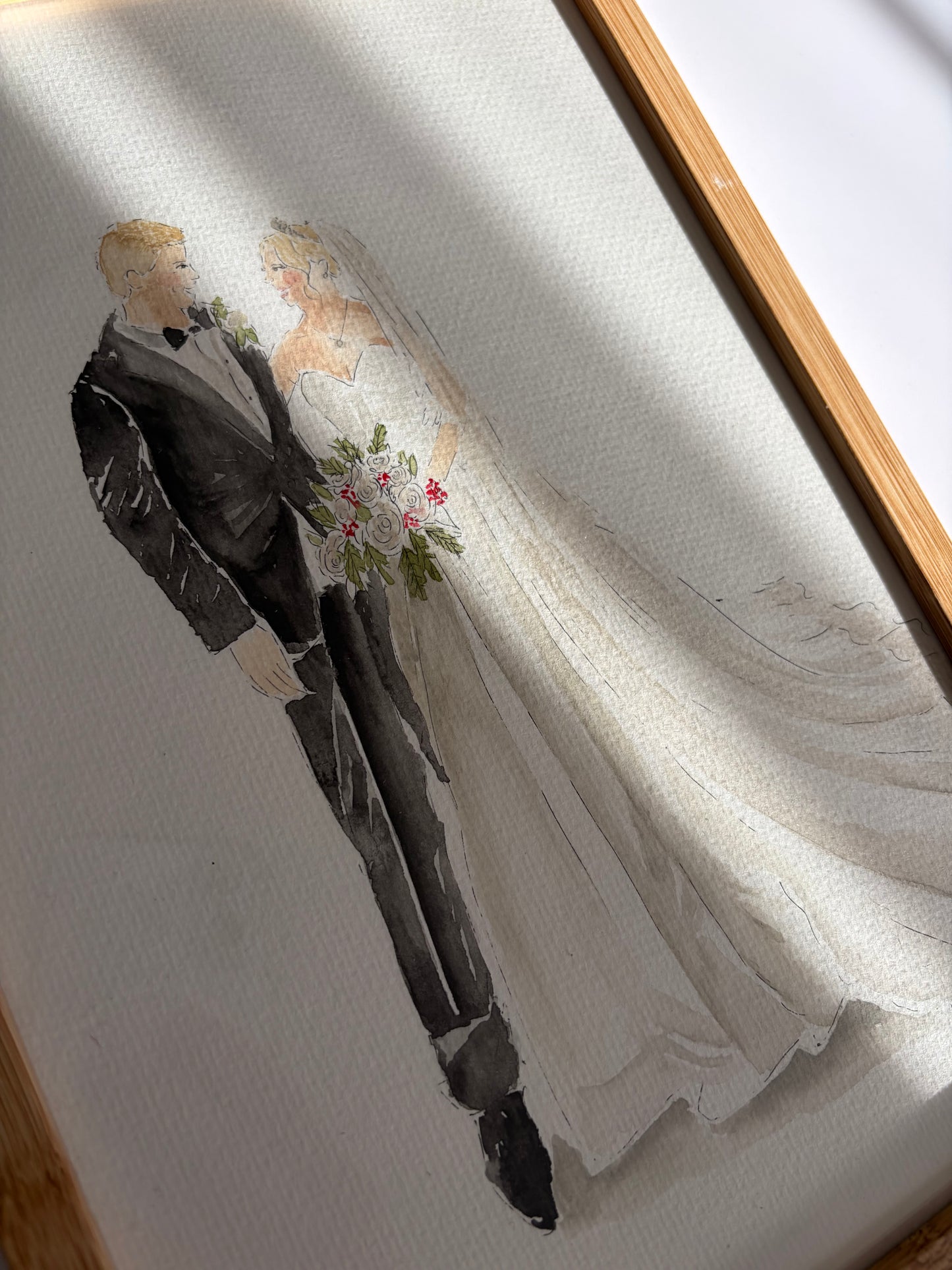 Personalised wedding portrait | Engagement | Wedding day