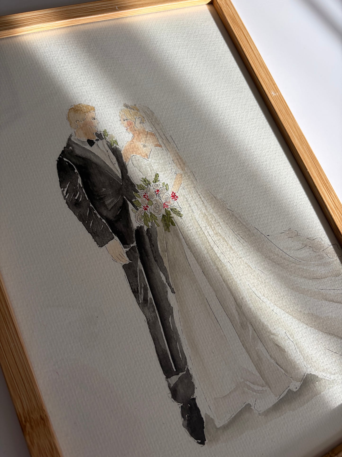 Personalised wedding portrait | Engagement | Wedding day