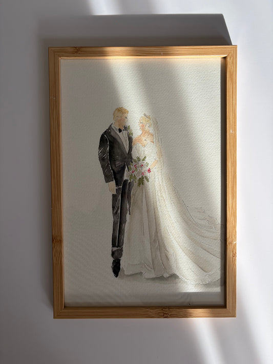 Personalised wedding portrait | Engagement | Wedding day