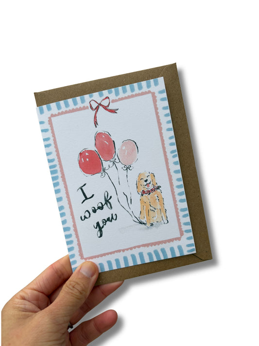 I Woof You Valentine's Day Card | Dog Lover