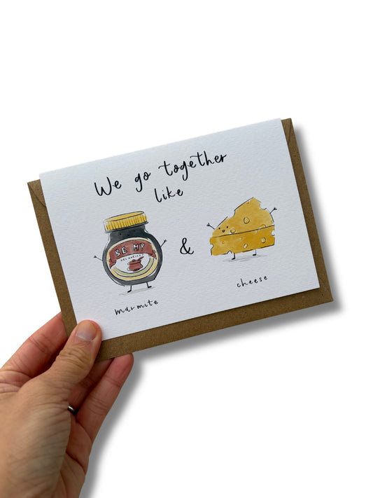 Marmite and cheese Valentine's Day card