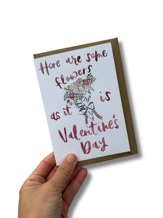 Here are some flowers for Valentine's Day card | Galentine's